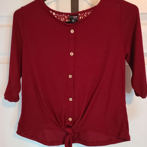 Ransom Woman's Quarter Sleeve Blouse, Size: Large Color: Red - Picture 5 of 14